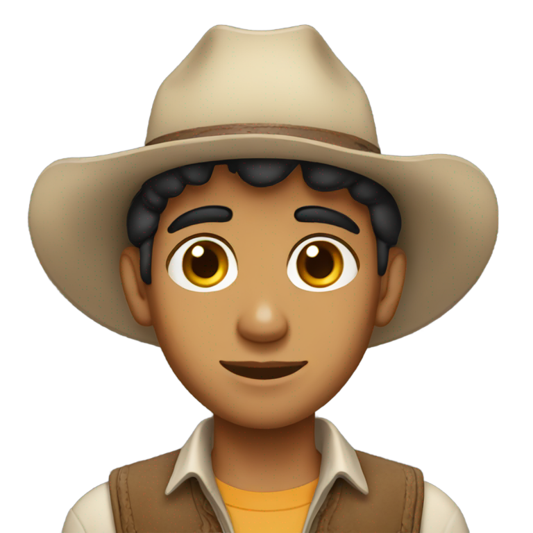 genmoji：阿拉伯男孩，戴着非常轻的头巾，穿着牛仔服