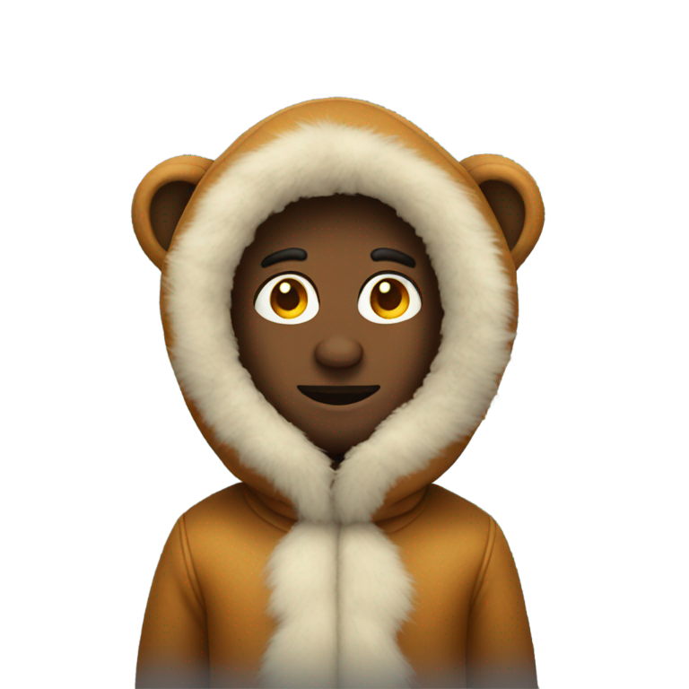 genmoji: guy in fur costume