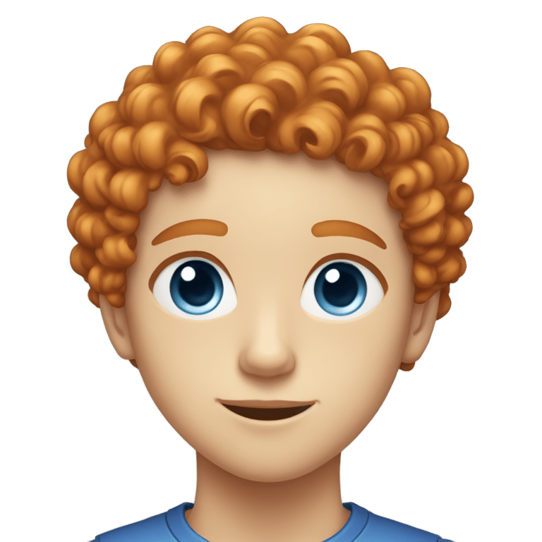 genmoji：18岁，红发卷发，蓝眼睛，学习物理