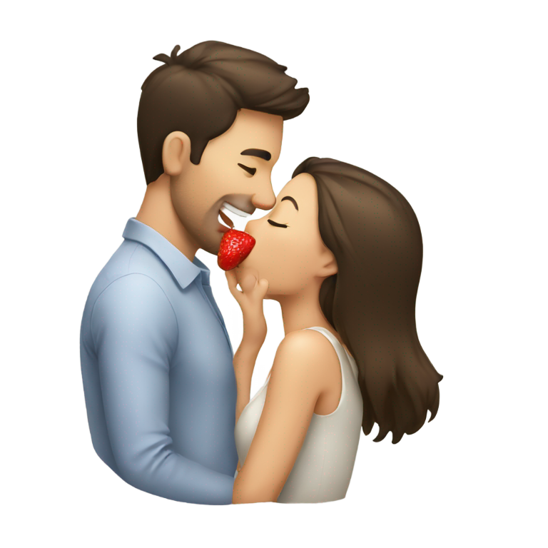genmoji: Woman licking man