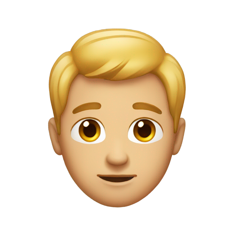 genmoji: Strait face while blushing