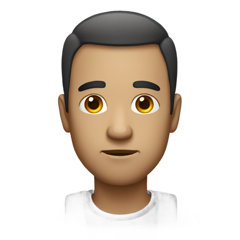 genmoji：低头皱眉的男人