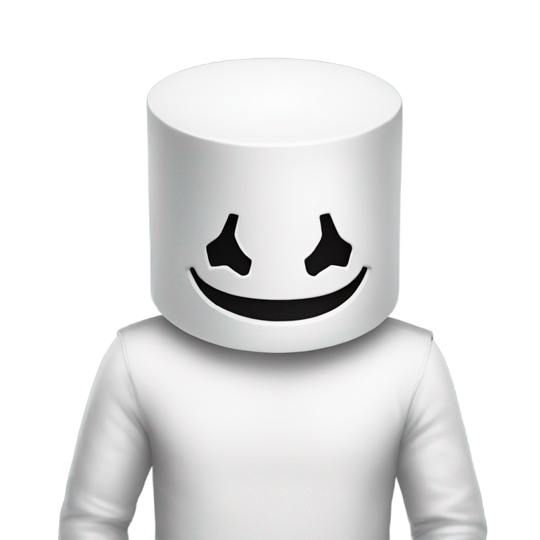 genmoji：The word "Marshmello" out of Marshmello posing