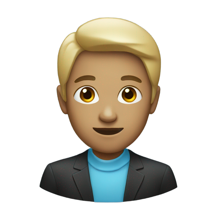 genmoji : Un cercle noir avec un centre bleu clair.
