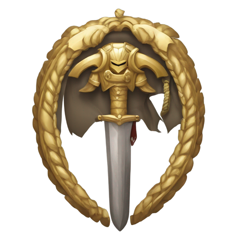 genmoji: The Abrasax-imago proper is usually found with a shield, a sphere or wreath and whip, a sword or sceptre, a cock's head, the body clad with armor, and a serpent's tail.