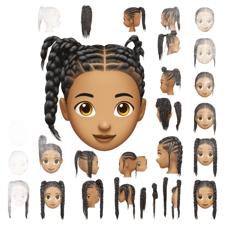 絵文字：Cornrows braids