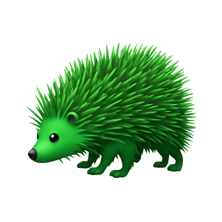 genmoji：a green toxic symbol radioactive porcupine