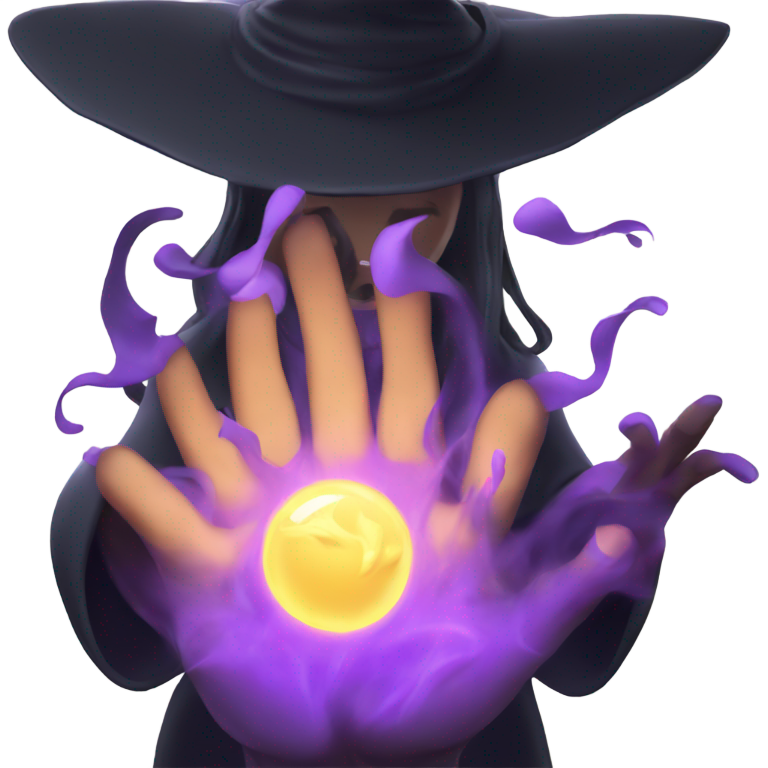 genmoji: witch hand casting a spell