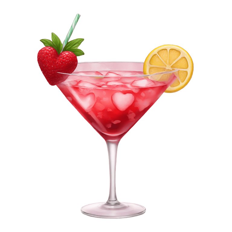 genmoji : Valentine's Day cocktail