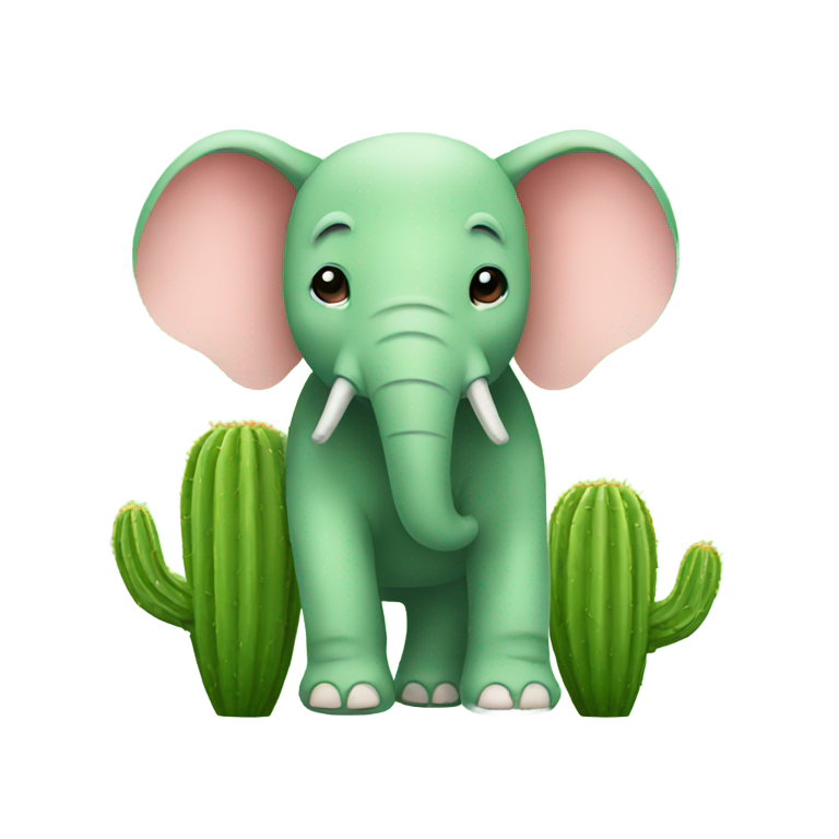 genmoji：仙人掌大象