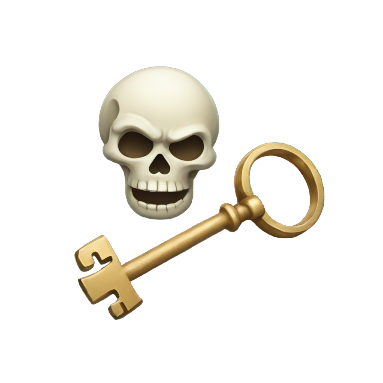 genmoji : une clé squelette en colère