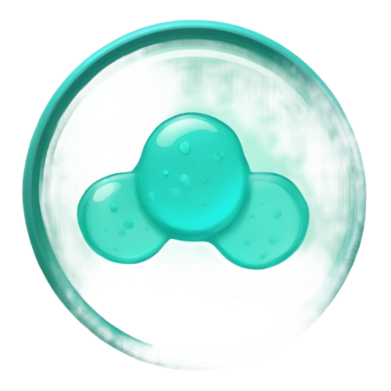 genmoji : Plat de Petri cyan