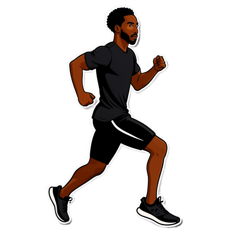 genmoji: Black man running