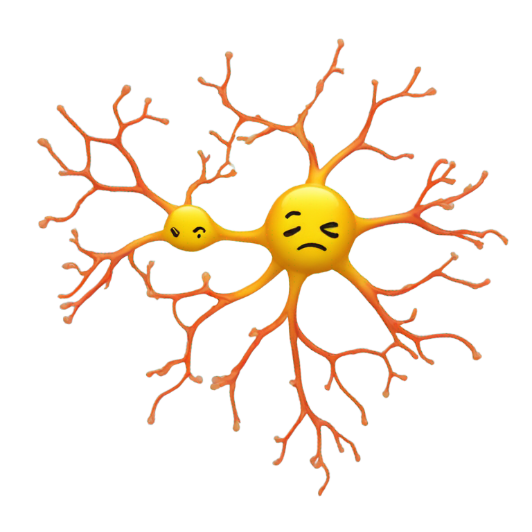 genmoji : Synapse entre l'axon et le neurone.