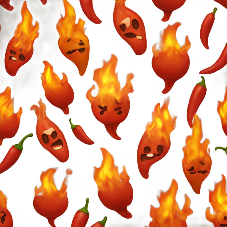genmoji：火焰中的辣食