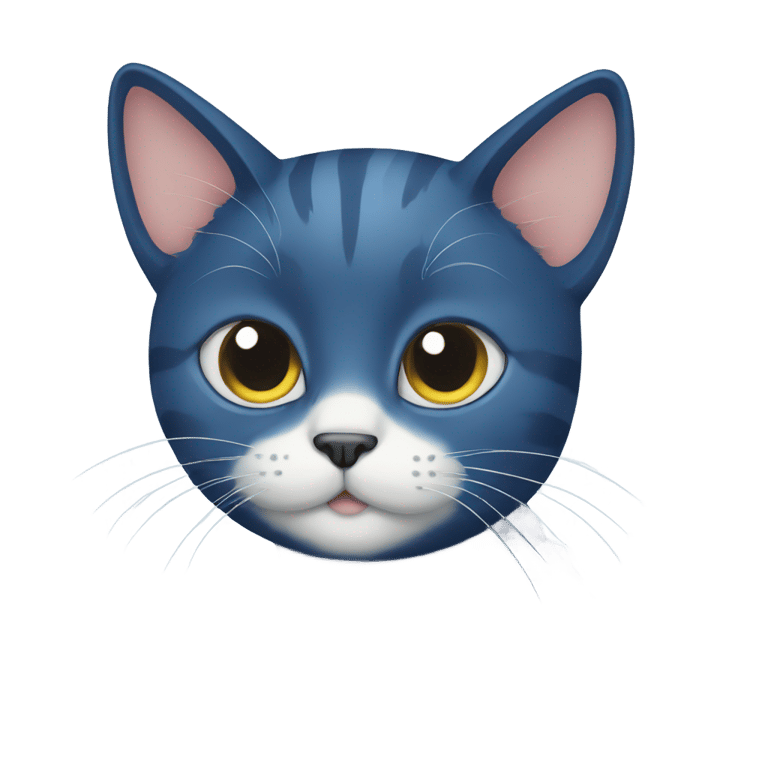 genmoji: navy blue cat