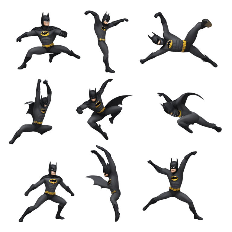 絵文字：batman doing a cartwheel