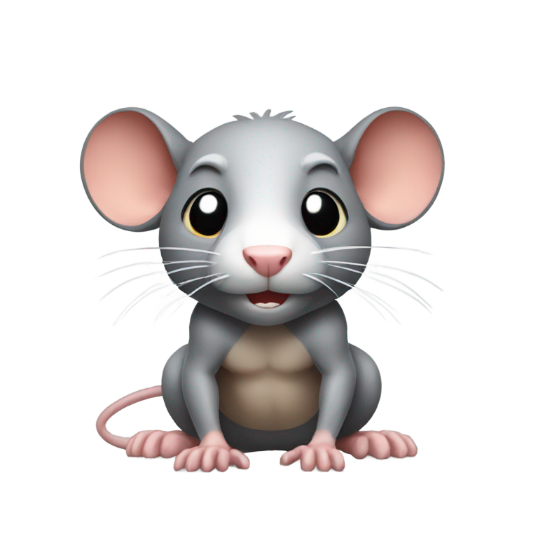 genmoji：肌肉发达的老鼠