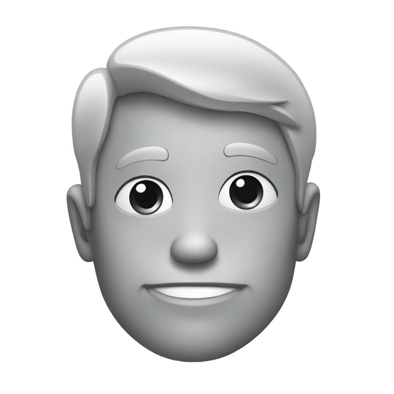 genmoji : grey face neutral expression in style of smiley emojis
