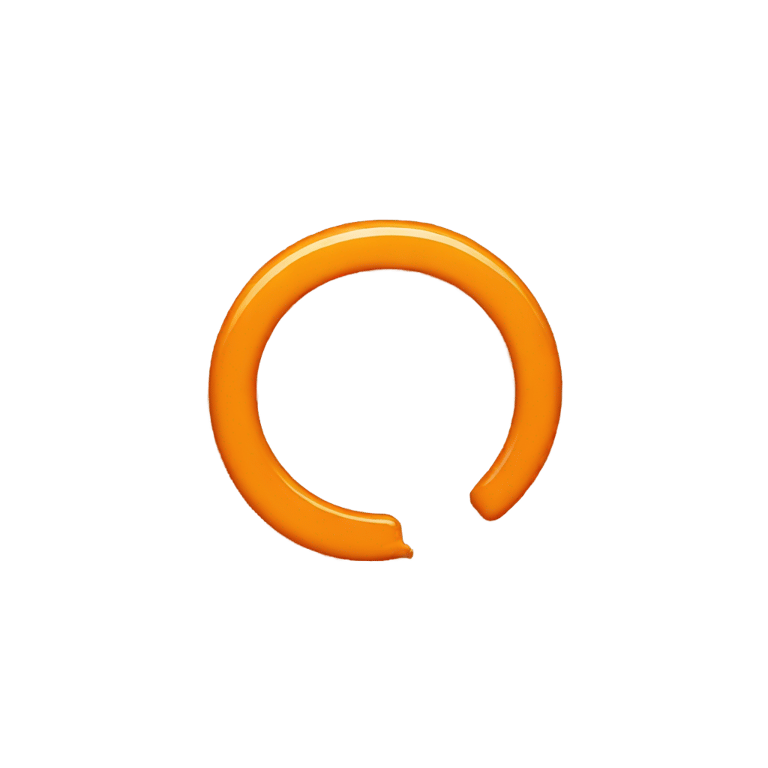 genmoji：橙色油漆的字母“o”