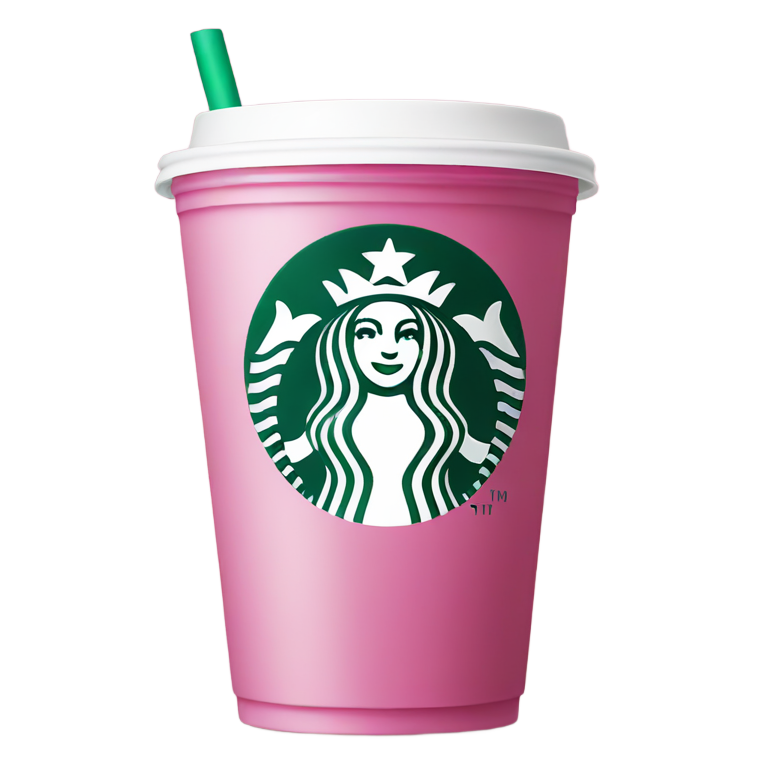 genmoji: Starbucks pink drink