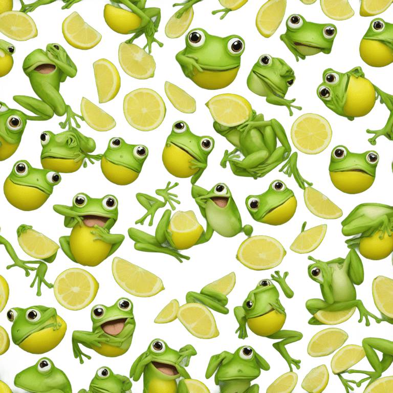 genmoji : Grenouille en citrons