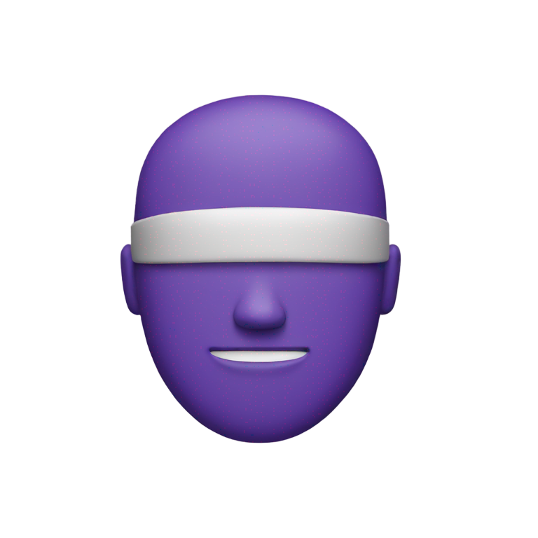 genmoji : Un gars violet mais sans tête