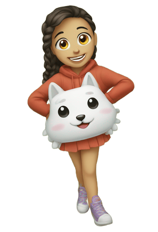 genmoji：开心的女孩