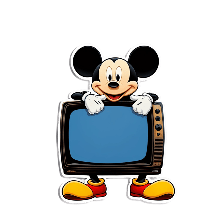 genmoji : Bon après-midi, petite souris devant la télé