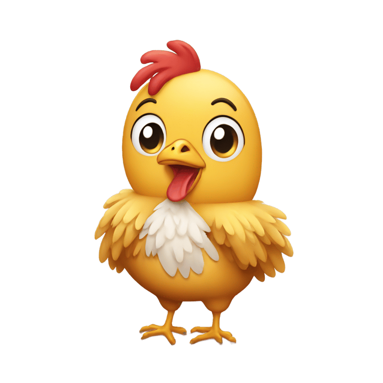 絵文字：Chicken wearing hoodie