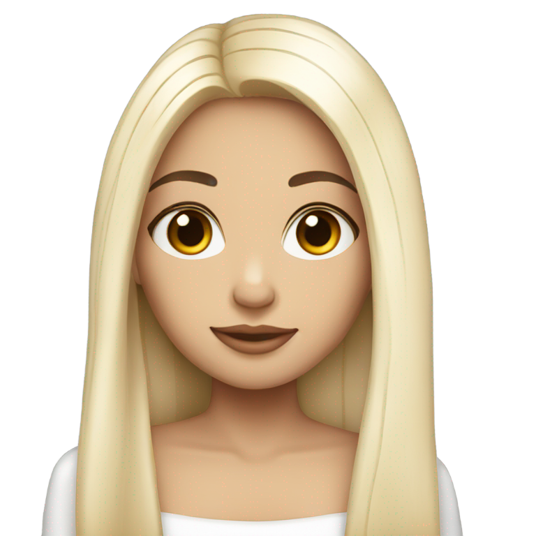 genmoji：白皮肤美丽的拉丁女孩，长直黑发