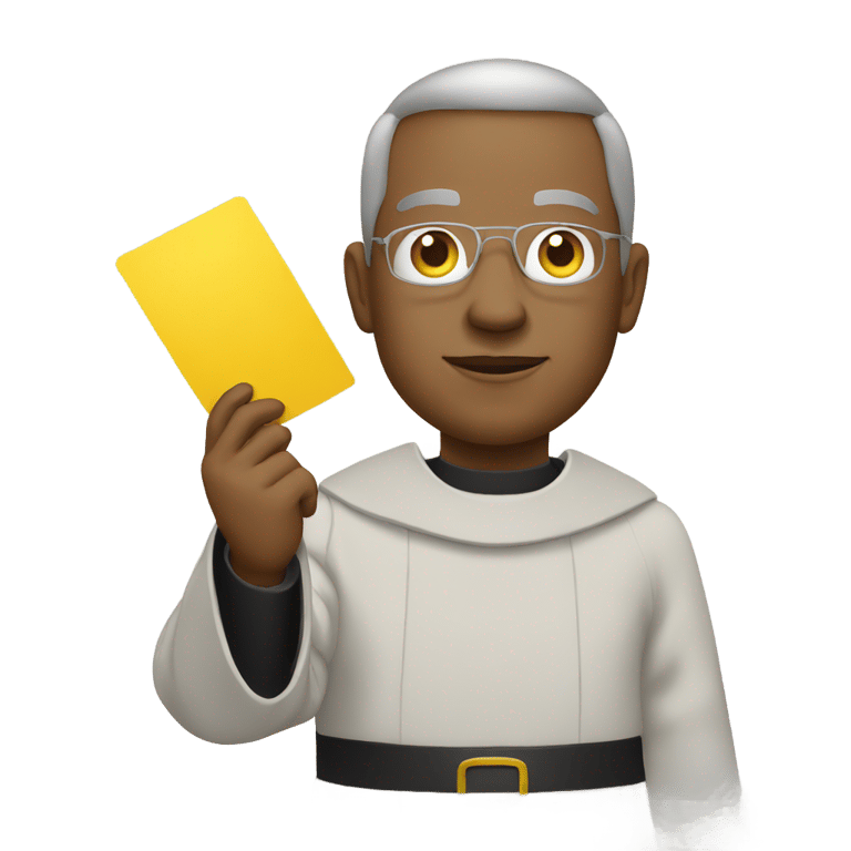 絵文字：Priest with a yellow card