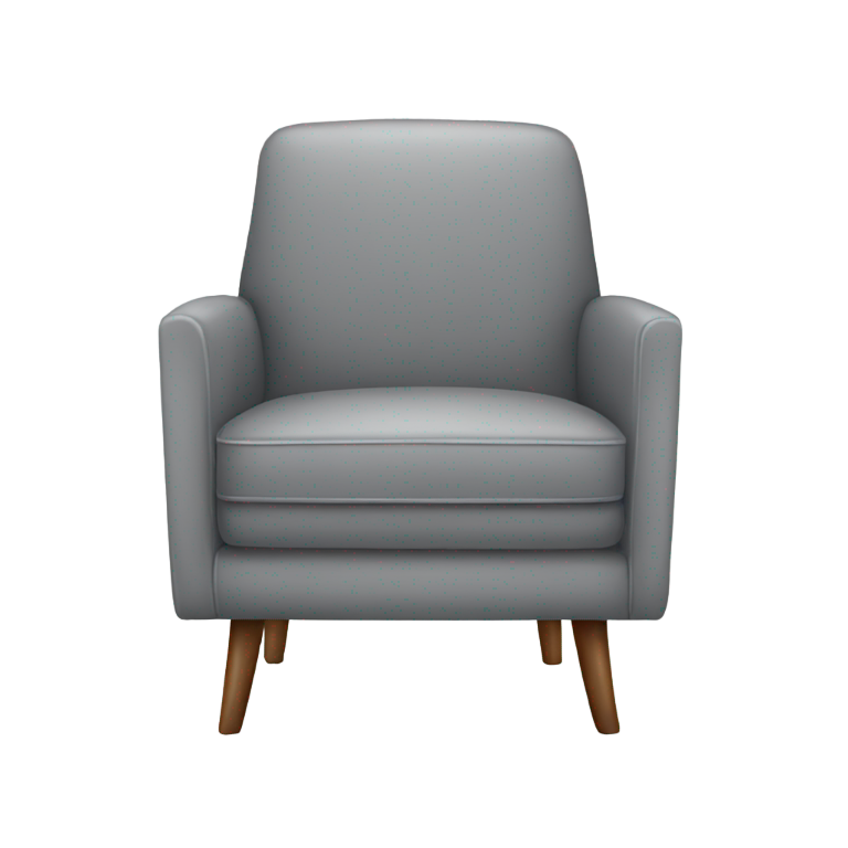 genmoji : une chaise grise