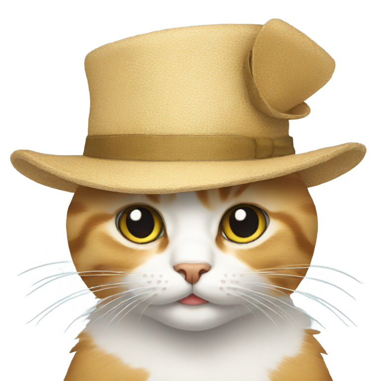 genmoji：一只猫拿着帽子