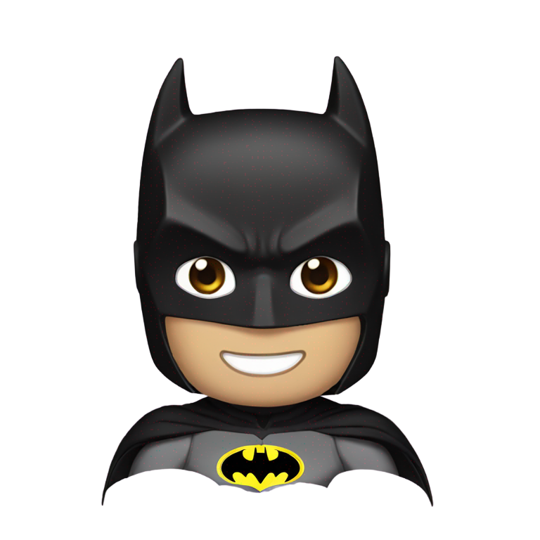 genmoji: Batman with a hello Kitty head