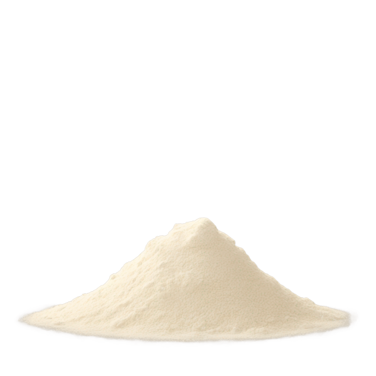 絵文字：Smooth pile of flour, complete sideview