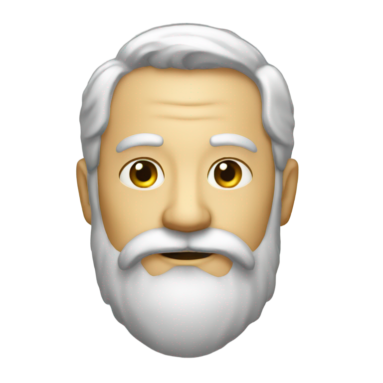genmoji: An old balance (with a beard)