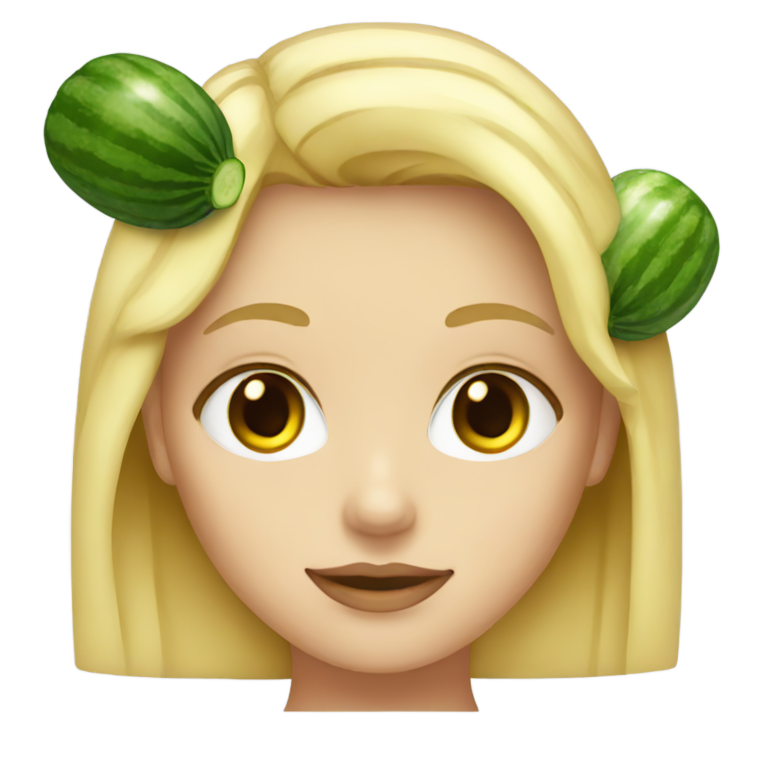 genmoji：金发女郎眼上敷黄瓜