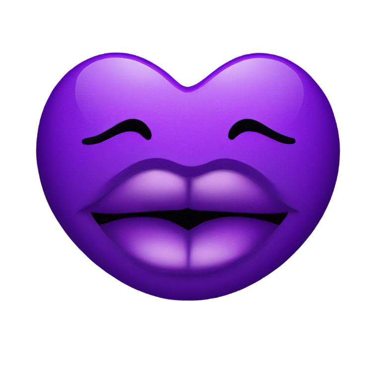 genmoji：紫色亲吻表情