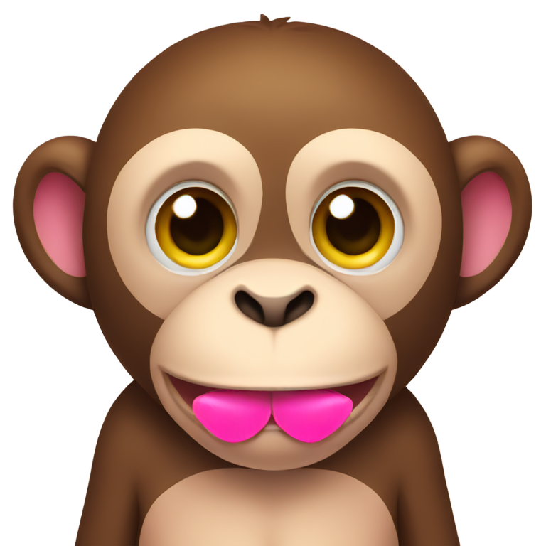 genmoji : Singe avec bikini rose