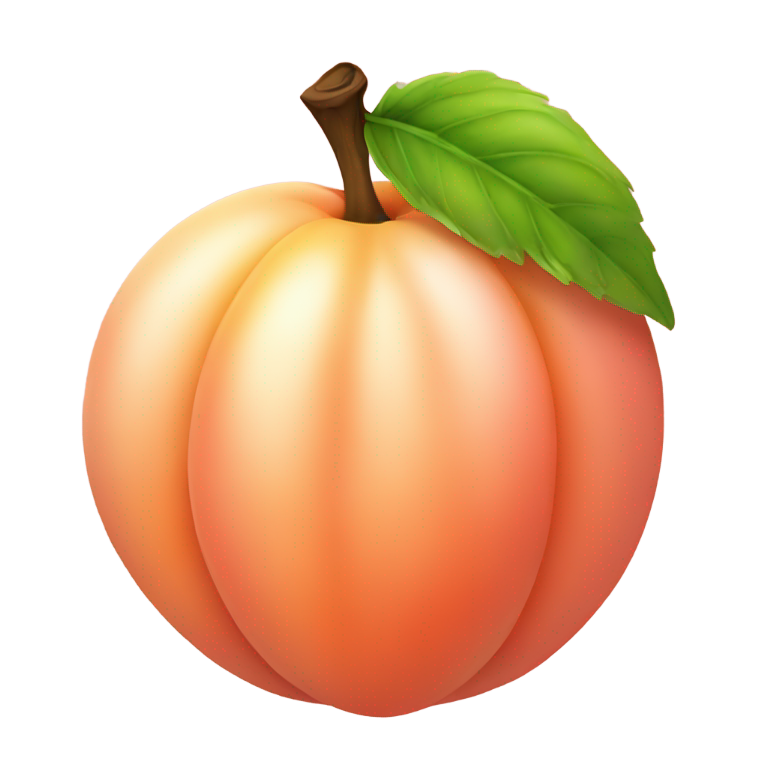 genmoji：掉落的白色桃子