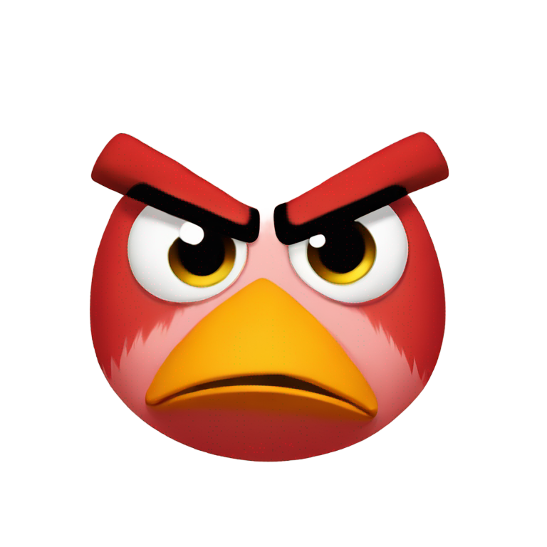 genmoji: Angry birds red funny face