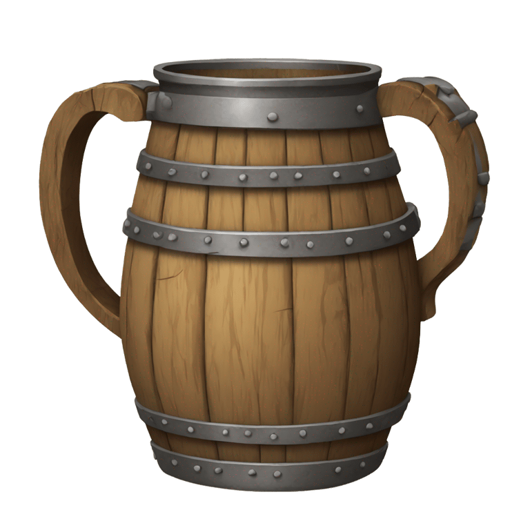 絵文字：medieval tankard wood