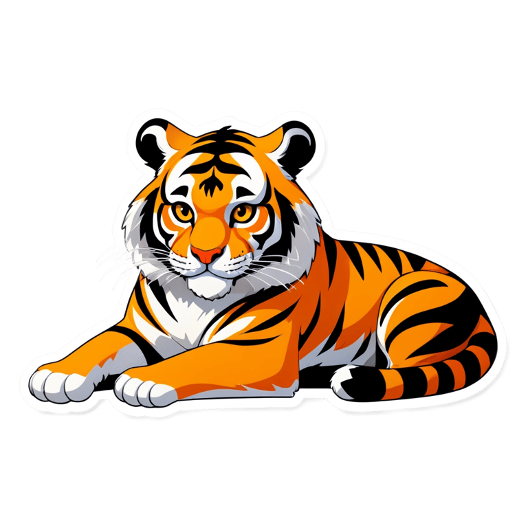 genmoji: A tiger resting