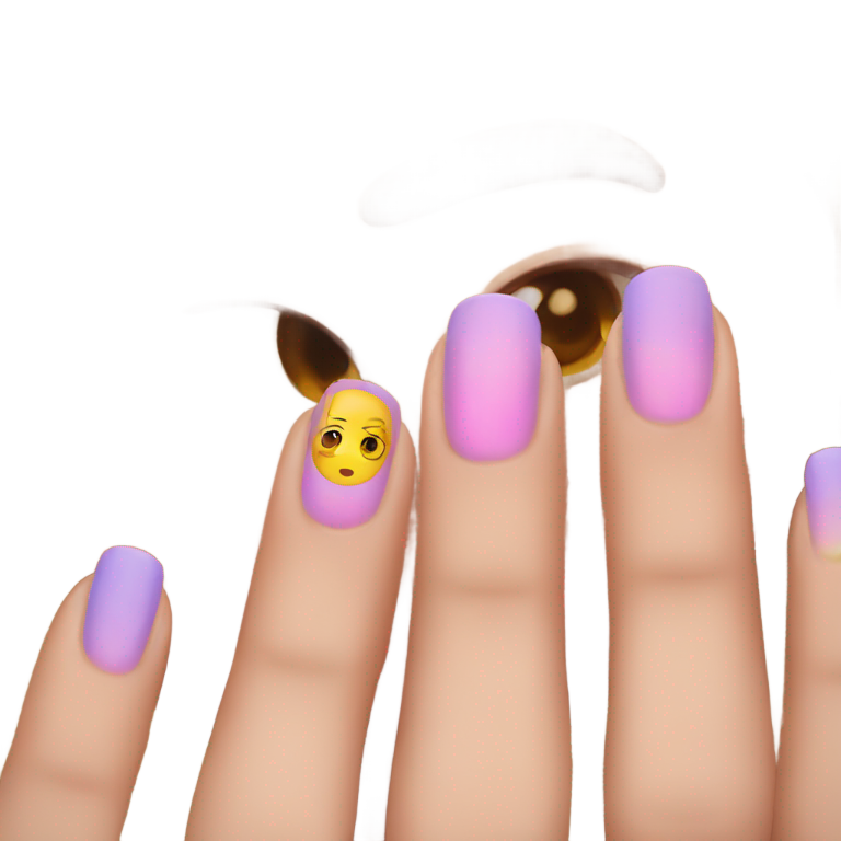 genmoji: Uwu with baddie nails