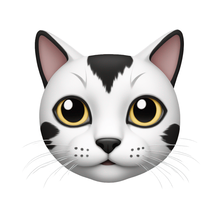 genmoji：黑白猫头