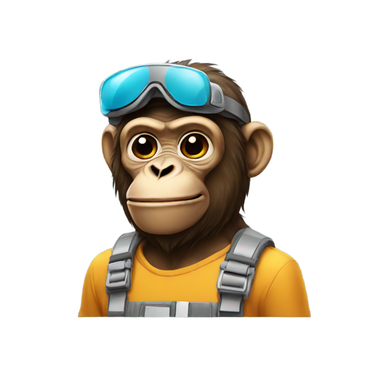 genmoji：戴着护目镜的猩猩