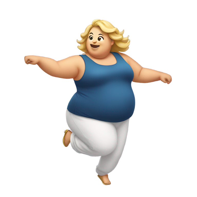 genmoji：超胖的人在跳舞