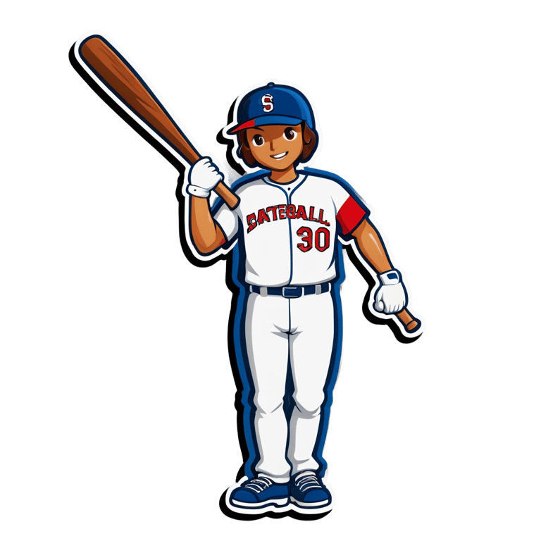 genmoji: directly to a wooden body add human arms and legs holding a wooden baseball bat