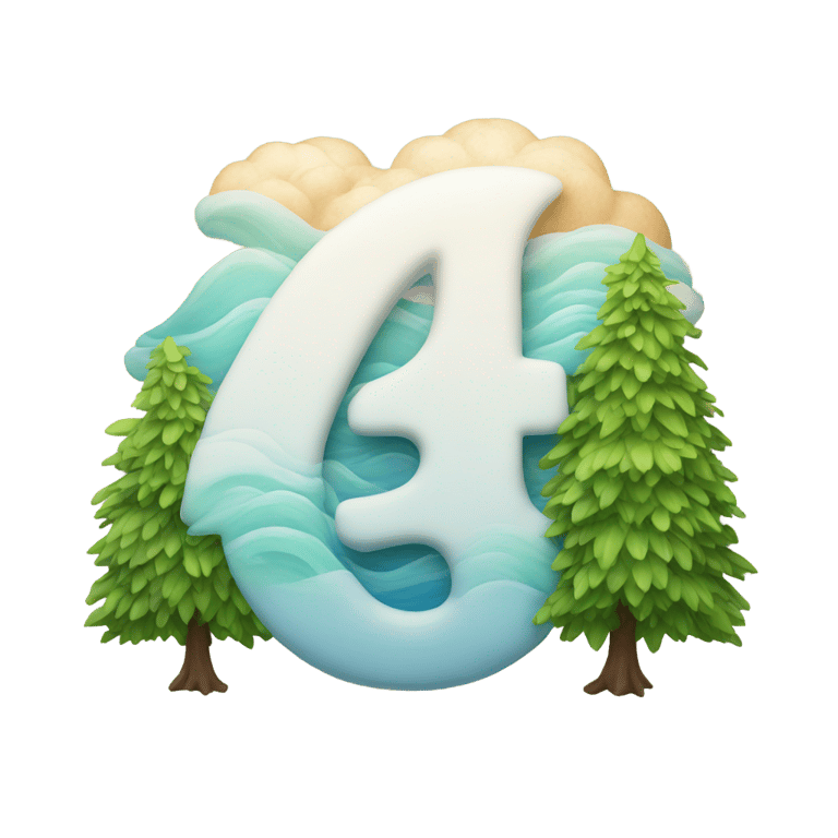 genmoji : Number 4 made out of four seasons